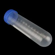 Bouchon à vis 50ml, Tube de centrifugeuse à fond rond, Tubes de Test en plastique avec échelle, conteneur de flacons ample, fournitures de laboratoire 10 pièces