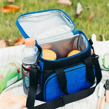 

Portable Thermal Insulated Lunch Container Shoulder Bag Picnic Tote Storage Pouc