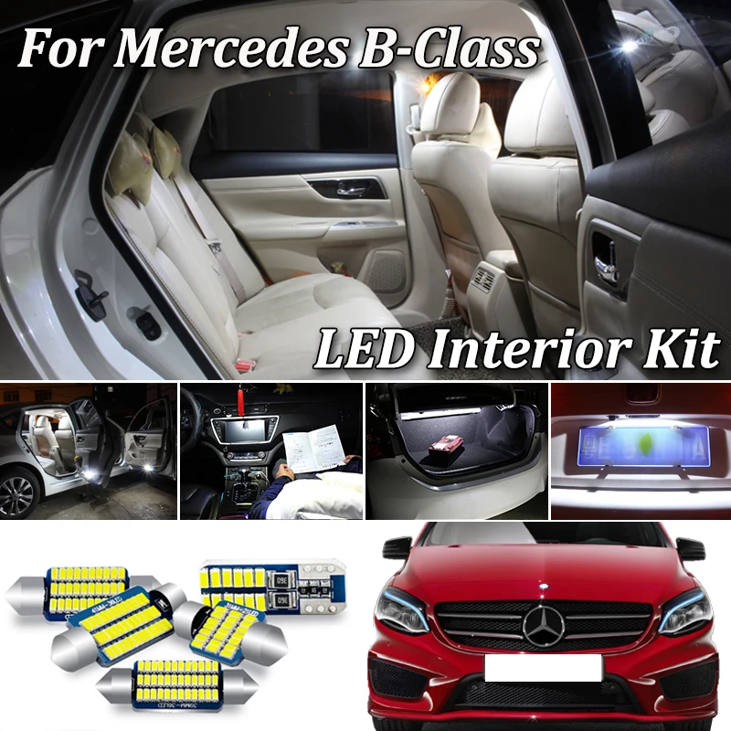 100% White Canbus For Mercedes Benz B classe W245 W246 LED Interior Dome Map Vanity Trunk Footwells Light Kit (2005-2018) | Автомобили и