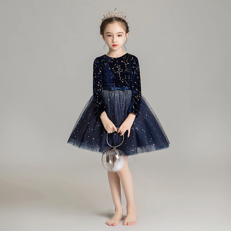 style 4 Новинка; длинное кружевное бальное платье с цветочным узором для девочек; платье принцессы из тюля с блестками; детская одежда для свадебной вечеринки; одежда для первого причастия; вечернее платье для девочек - Цвет: style 4