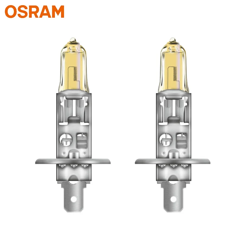 OSRAM H1 желтый 62150FBR галогенный противотуманный фонарь 12 В 55 Вт Автомобильная оригинальная фара 2600K свет+ 60% Ярче Авто подлинные лампы, пара