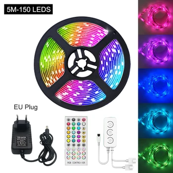 

Free Cut Kitchen Bluetooth Control Bedroom Home SMD 5050 Flexible Color Changing Music Sync Ribbon Easy Install LED Strip Light
