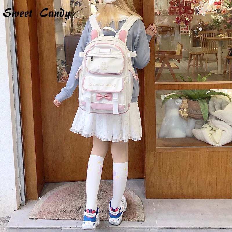 Children's backpack Student backpack Cute rabbit shape suitable girls bags for school student backpack large capacity backpack 2