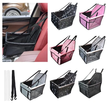

PVC Dog Car Carrier Seat Bag Pet Waterproof Basket Folding Hammock Pet Carriers Bag For Small Cat Dogs Safety Travelling Mesh