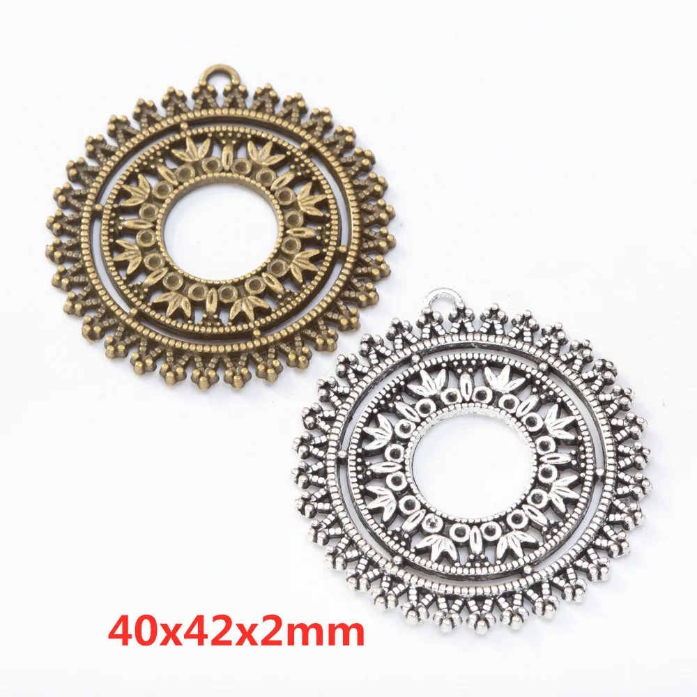 

20 Retro Wreath Zinc Alloy Pendant DIY European Style Jewelry Making 8369
