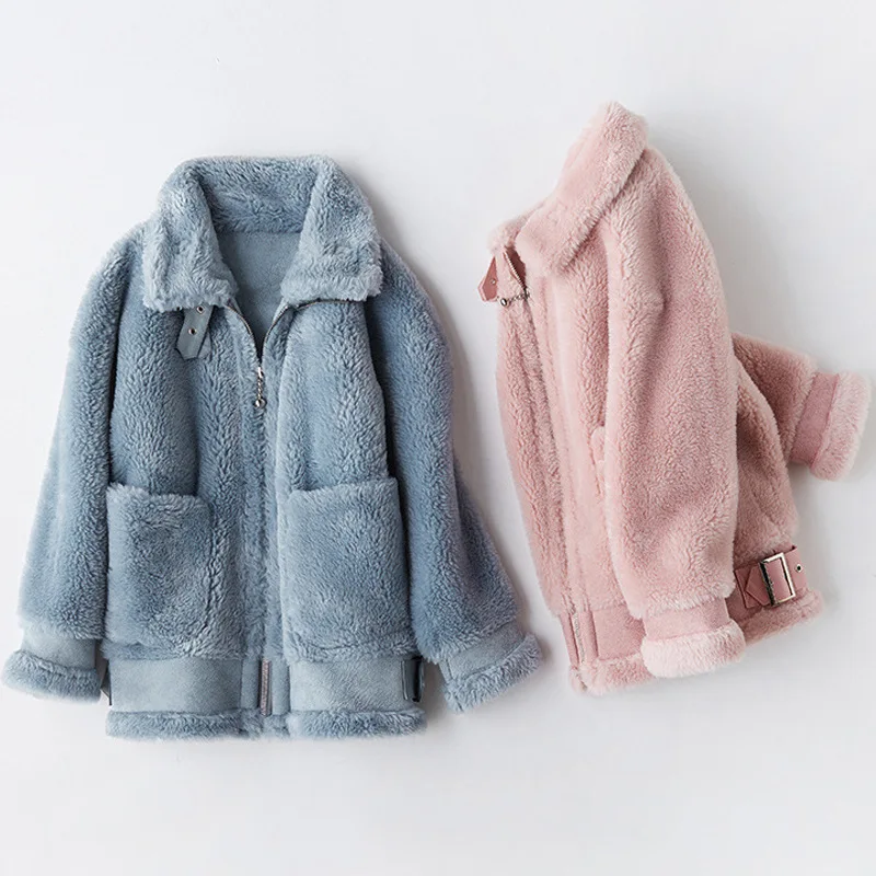 

Women's Overcoat and Fur in One New Type 2019 faux fur fur jacket Women's Winter Wool Particle Sheep Shearing Coat jacket D82