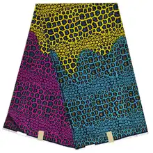 Анкара ткань воск африканская ткань хлопок Высокое качество Африканский Воск принты ткань мягкий воск Ткань 6 ярдов для платья 016