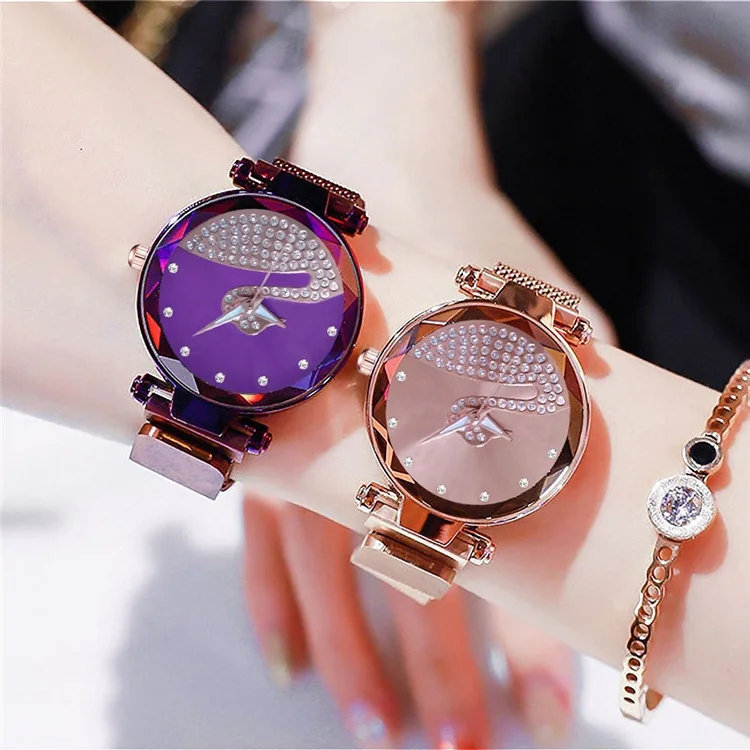 

Hot Selling Watch Little Swan Color Iron Magnetic Snap Quartz Watch Douyin Hot Selling Online Celebrity Style Watch