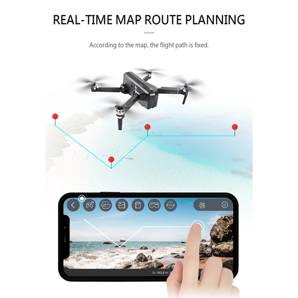 Квадрокоптер SJRC F11 PRO Радиоуправляемый Дрон с 2K камерой FPV 5g Wi Fi бесщеточный 25