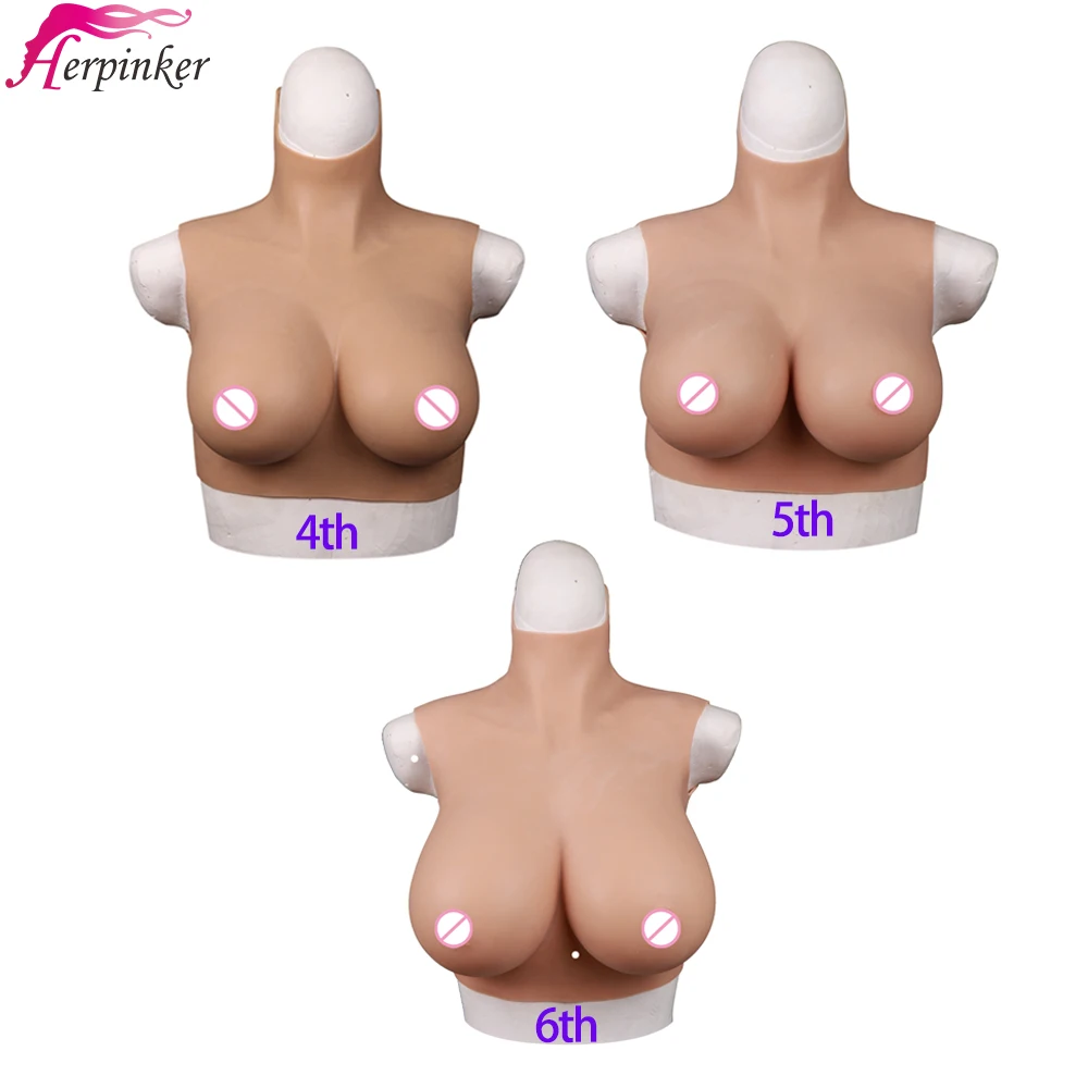 fake silicone breast forms tight suit For travestido transexual Sexy Crossdresser makeup drag queen Sissy Artifical Breast