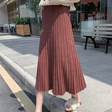Юбки женские модные элегантные однотонные плиссированные юбки длинные юбки faldas mujer moda юбка женская Прямая поставка# B20