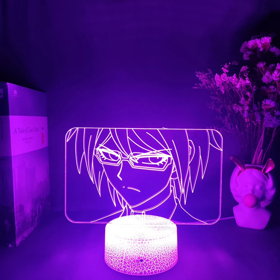 

3D аниме ночной Светильник 5В USB светодиодный настольная лампа Бьякуя Togami Danganronpa рисунок вверх светильник ing акриловая настольная лампа сенсорный Ночной светильник
