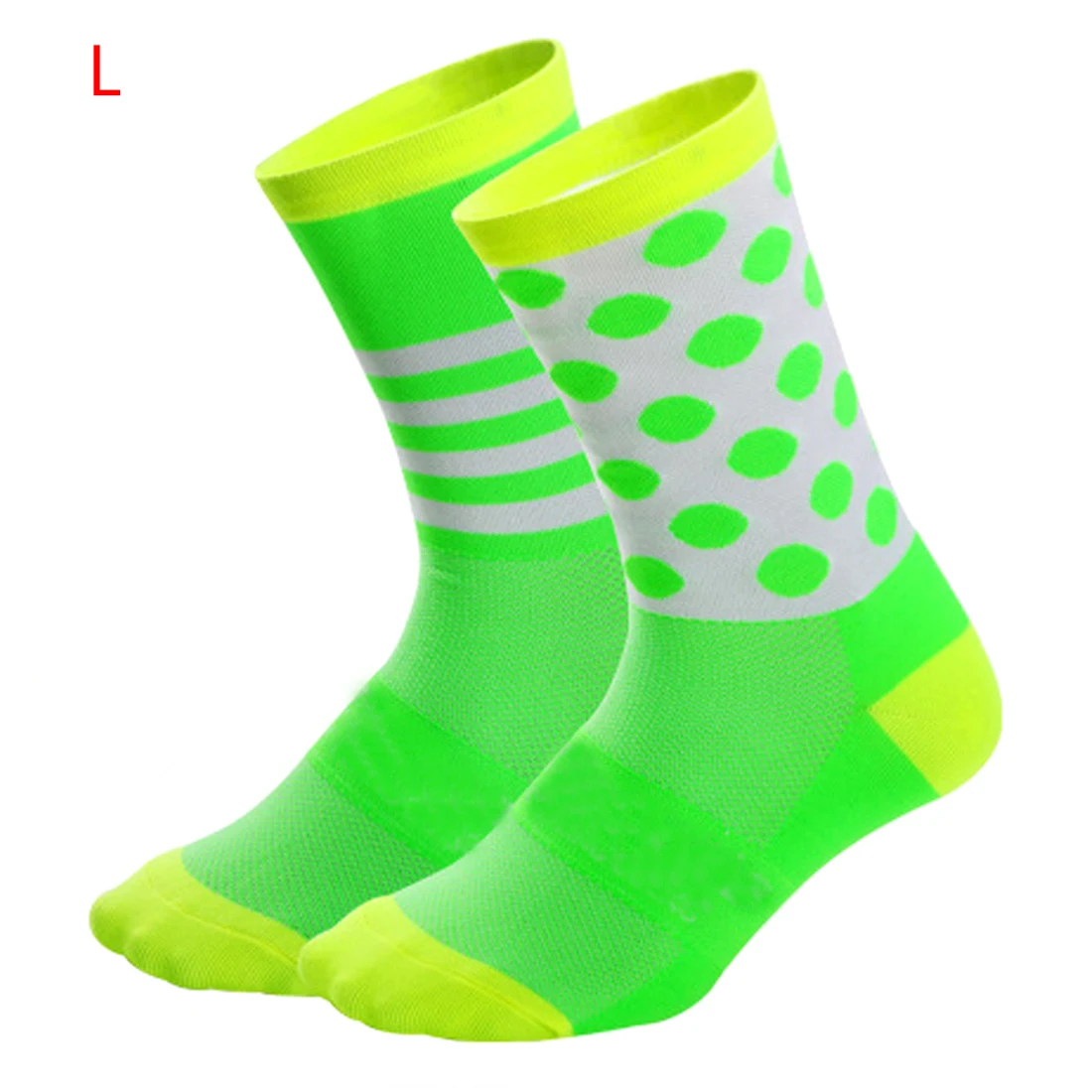 Yellow green Профессиональные носки для велоспорта, спортивные носки-башмачки для мужчин и женщин, толстые спортивные носки, уличные спортивные носки для фитнеса, мужские и женские уличные носки - Цвет: Yellow green