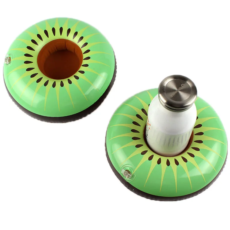 

NEW Mini KIWI Bread Wave Shape Inflatable Water Swimming Pool Drink Cup Stand Holder Float Toy Coasters For Beverage Beer Bottle