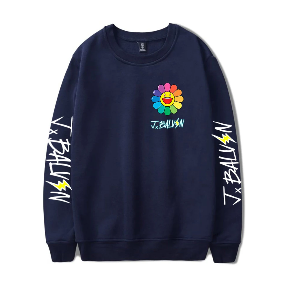 J BALVIN-chándal de cuello redondo Unisex, sudaderas casuales de manga larga a la moda, nuevo álbum de colores, ropa con flores y sol, 2020