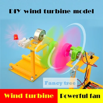

diy kit physics Energy conversion knowledge Tecnologia Small wind turbine model Easy to install steam toys for children