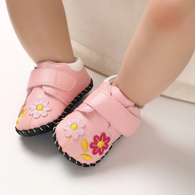 Детская кожаная обувь Демисезонный цветок обувь для новорожденных девочек детские дышащие мягкая подошва scarpe bimba