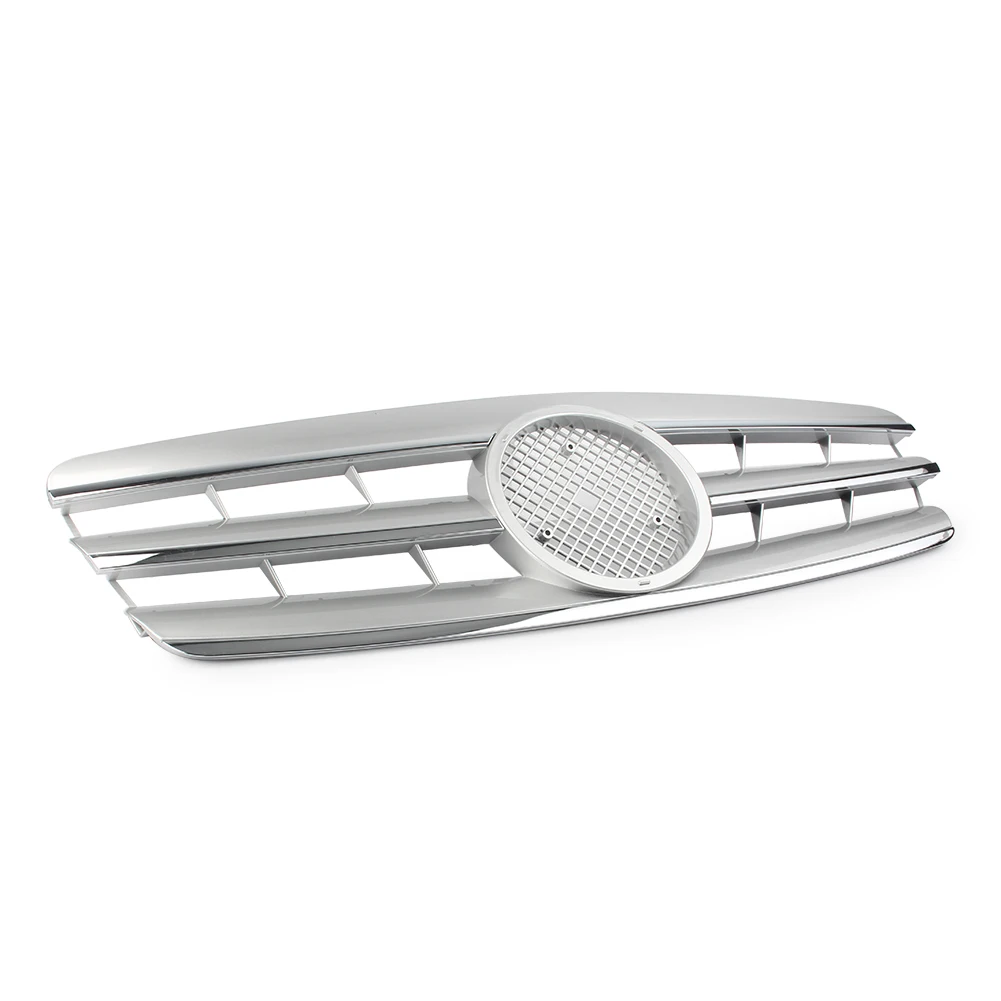 Передняя решетка верхней решетки для Mercedes Benz W203 C280 C320 C240 C200 c-класс 2000 2001 2002 03 2004 2005 2006 ABS пластик хром