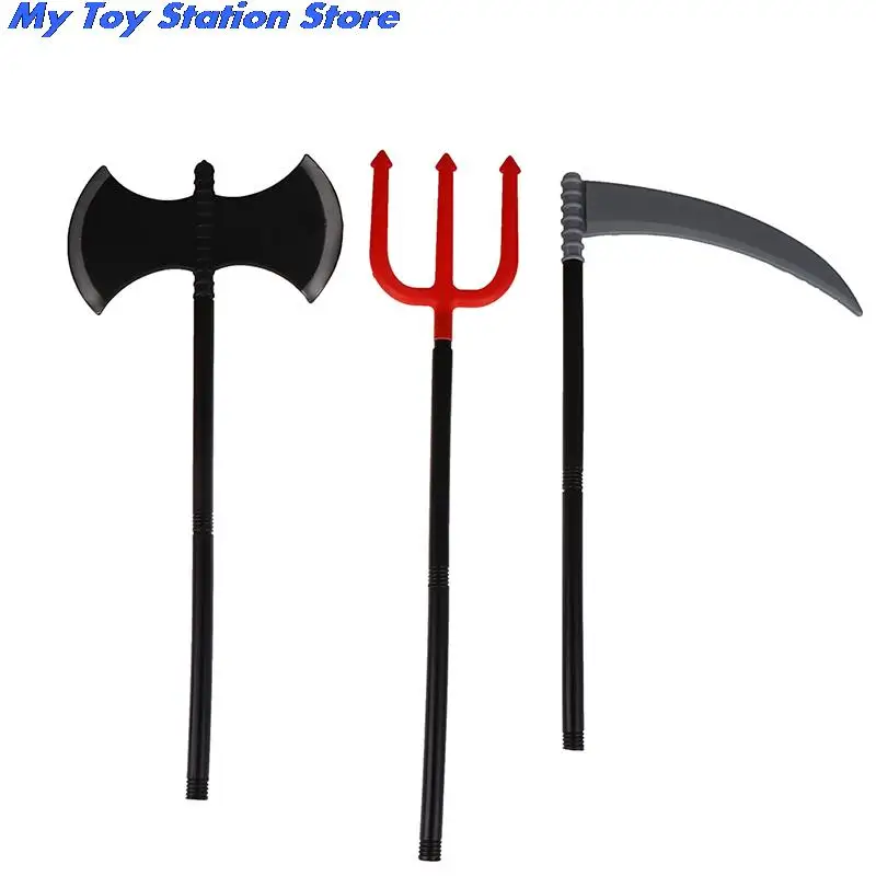 Pitchfork Plastic Cattle Fork Weapon Toy Halloween Costume Accessory