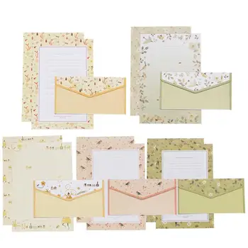 

5 Sets/45pcs Set Pretty Delicate Chic Stationary Set School Stationery Letter Paper With Envelopes for Students School Home