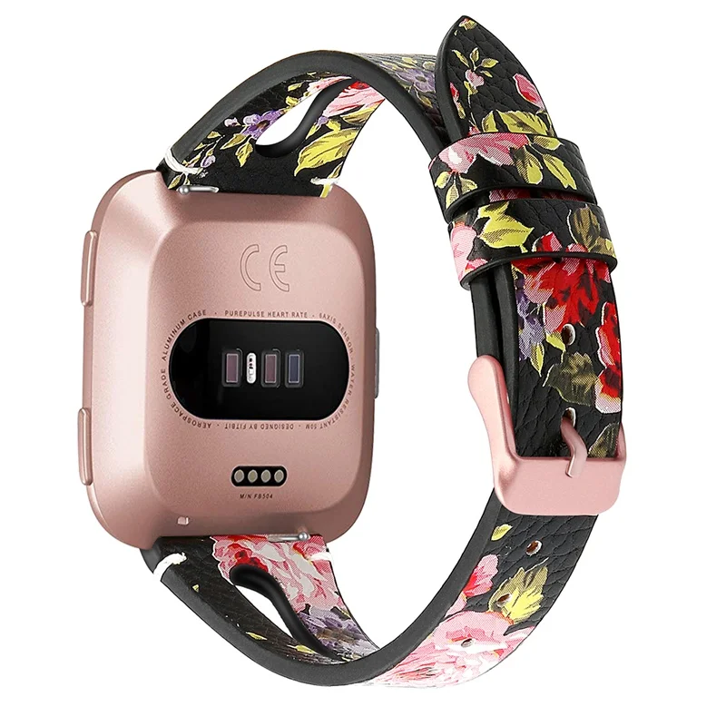 Ремешок-браслет из искусственной кожи с принтом для замены Fitbit Versa, аксессуары для смарт-часов Fitbit Versa Correa - Цвет: Color 6