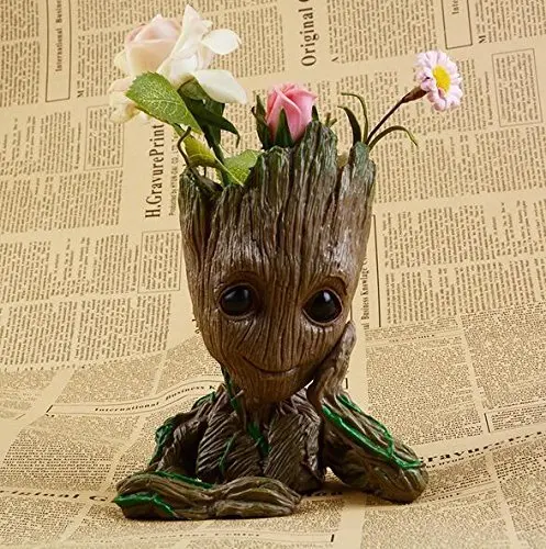 Детский цветочный горшок Guardian Galaxy Avengers Tree Man Hero модель персонажа ручка-игрушка Горшок Кашпо цветочный горшок подарок 14 см
