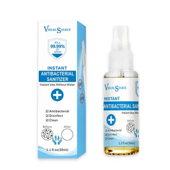 

Visual Source 30ml Hand Sanitizer Liquid Soap Spray Children Waterless Portable Disposable antibacteria travel soap Sanitizer