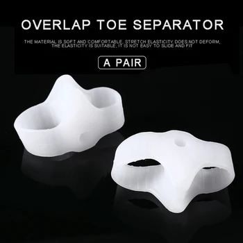 

A Pair Silicone Toe Separators Thumb Overlay Protector Correct Valgus Toes Shape Straighteners Corrector Foot Care Tools