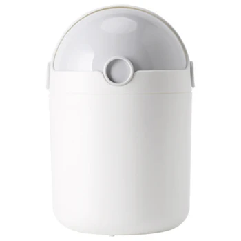 

Botique-Mini Waste Bin Desktop Garbage Basket Table Home Trash Can Roll Press with Lid Creative Cute Desktop Trash Home Living R