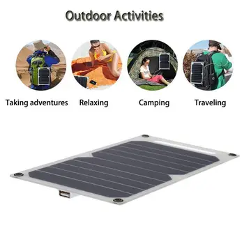 

Solar Charger 20W Ultra Thin Silicon Panel 5V USB Camping Traveling H7U6 Solar Panel Solar Panel USB USB Charger
