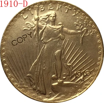 

USA 1910-D $20 St. Gaudens Coin Copy