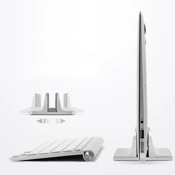 

Aluminium Alloy Laptop Holder Adjustable Vertical Desktop Books Storage Stand Bracket Mount