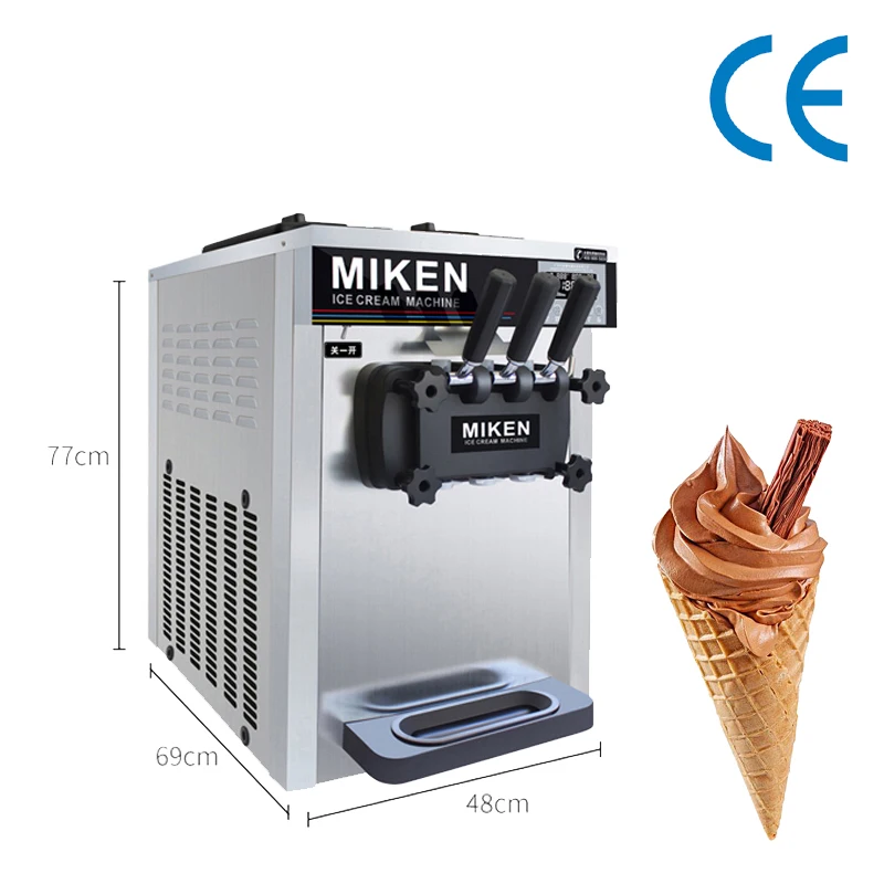 Настольная дешевая машина для производства мороженого эффективная с тремя