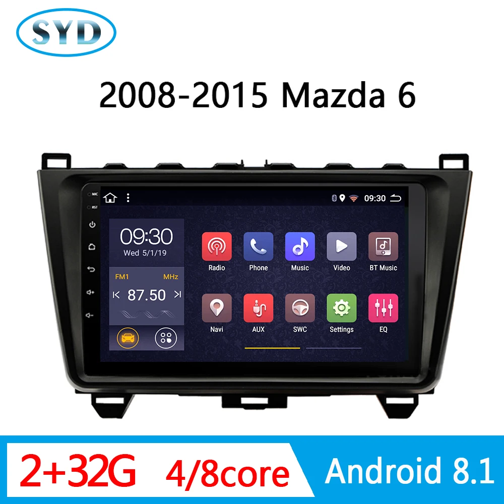 Автомагнитола для Mazda 6 2 3 GH 2007 2012 автомобильный DVD мультимедийный плеер 1 din Android Wi Fi