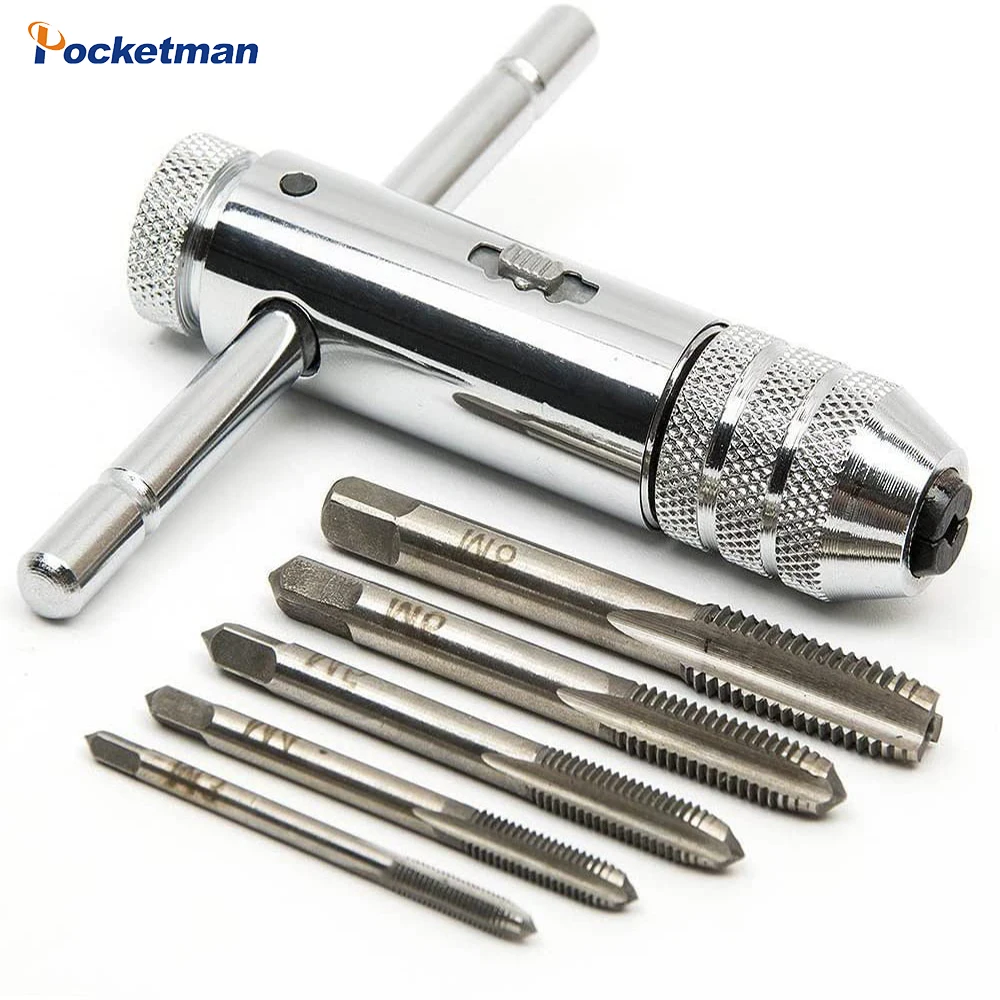 Регулируемое серебряное Т-образная ручка ХРАПОВИК Tap держатель гаечные ключи с 5