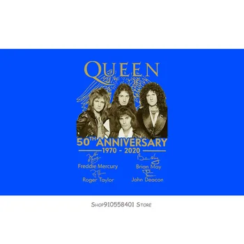 

New Rare Queen Flag 50Th Anniversary Freddie Mercury Guitar Size S To 2Xl