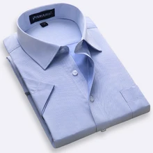 Большие размеры от S до 8xl, летняя рубашка с коротким рукавом, обычная посадка, мужская рубашка с отложным воротником, саржевая/простая, большая, мужская одежда