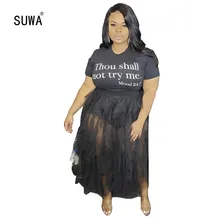 Черная Женская юбка размера плюс XL-5XL, высокая талия, сексуальные женские макси элегантные длинные юбки, лето-осень, повседневная Милая юбка