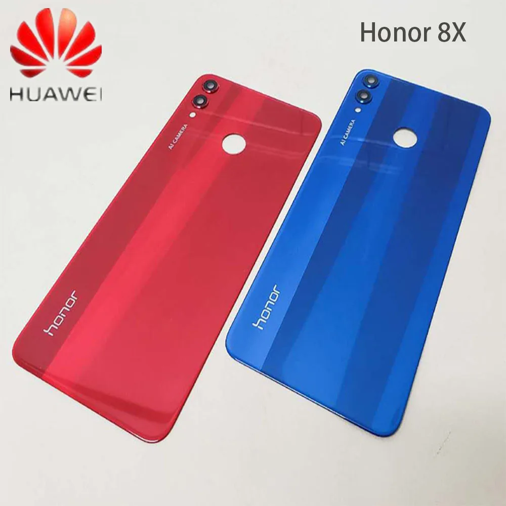 Honor 8X крышка батареи Задняя стеклянная дверь Корпус Задняя панель для HUAWEI Honor 8X крышка батареи+ наклейка клей