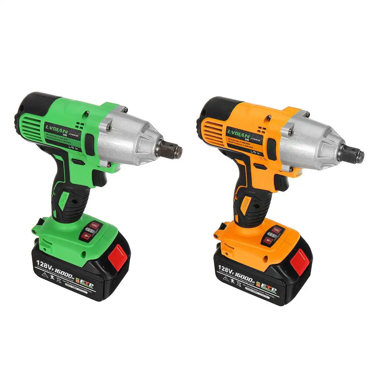 

Cordless Impact Wrench 110/220V Power Tools 128VF Electric Wrench 1/2" Brushless Cordless Impact with 16000mah Li-ion Battery