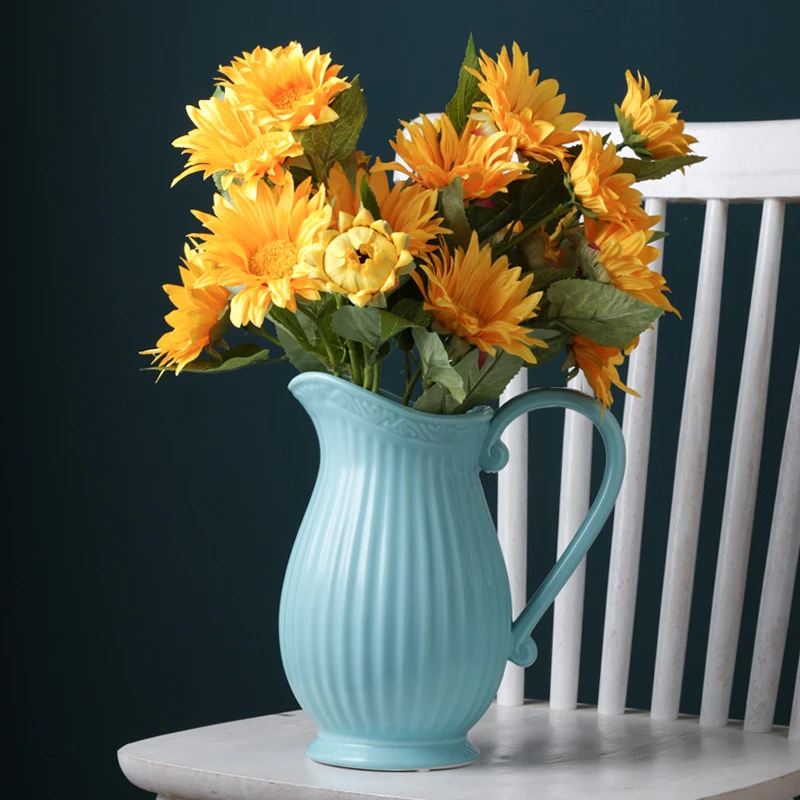 8 дюймов керамический декоративный кувшин ваза для цветов букет лучший подарок для сушеных цветочных композиций ваза для украшения дома