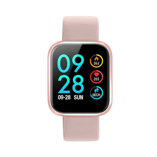 pink bluetooth F10C IP68 водонепроницаемый смарт-Браслет фитнес-трекер с пульсометром и кровяным давлением - Color: pink