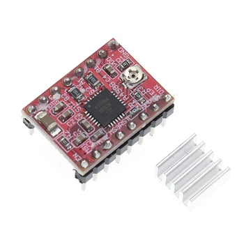 

Free Shipping 10PCS/lot reference Stepper Driver A4988 Stepper Motor Driver Module with Heatsink