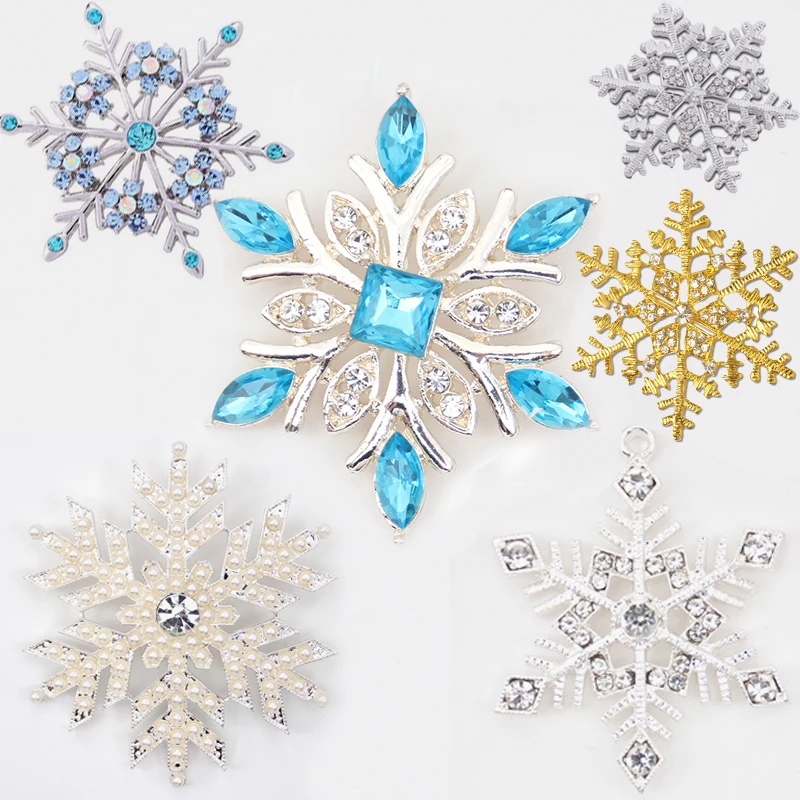 

Crystal Snowflake Brooches for Women Wedding Jewelry Rhinestone Brooch Coat Accessories Corsage Pin