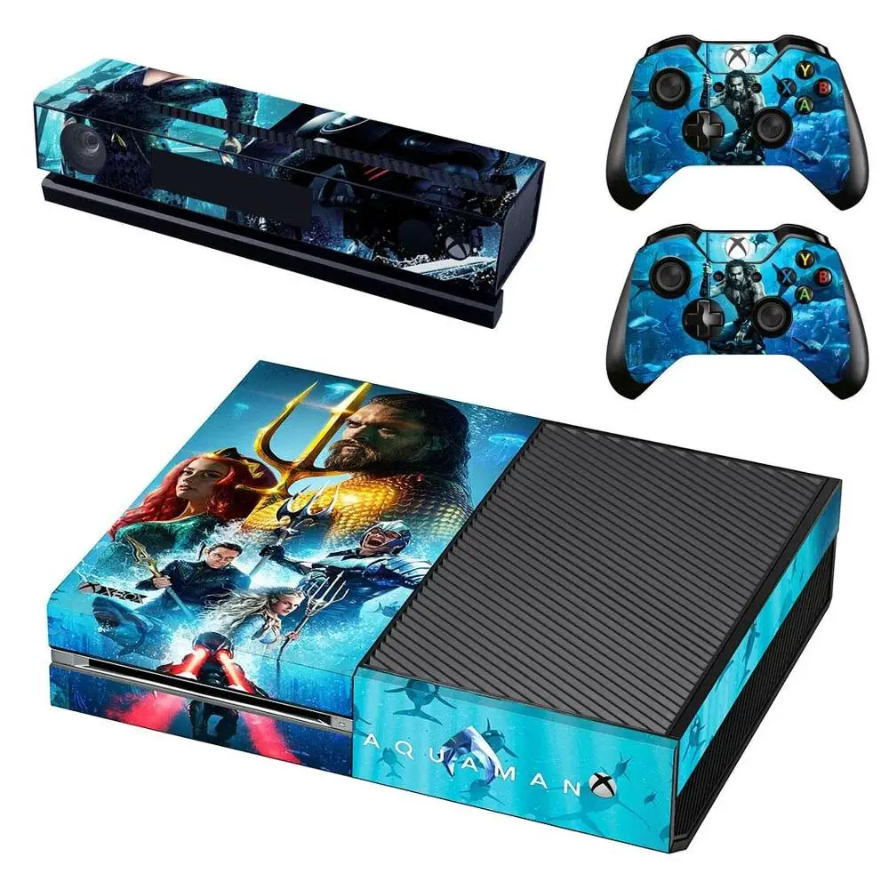 GSTM2377 Aquaman стикер s для xbox one виниловые наклейки для кожи Стикеры Adesivo для xbox one консоль Kinect два контроллера шкуры - Цвет: GSTM2377