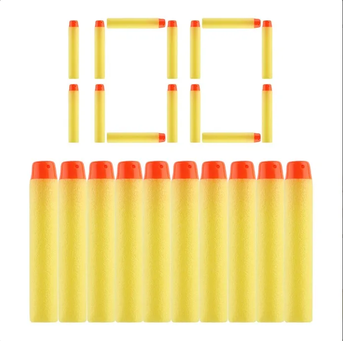 100 шт для пуль Nerf EVA Мягкая полая головка 7,2 см заправка пули дротики для Nerf аксессуары для игрушечного пистолета для Nerf бластеров - Цвет: yellow