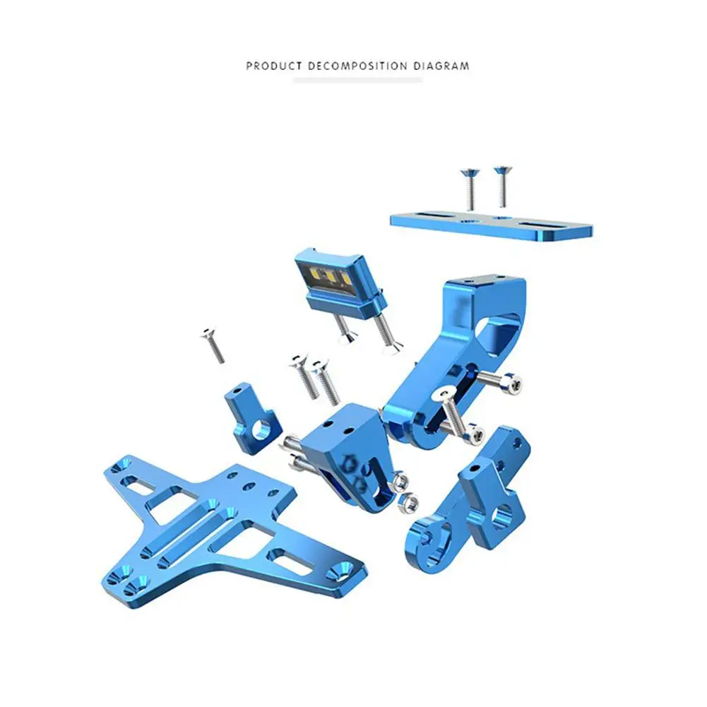 CNC Алюминиевый Кронштейн номерного знака мотоцикла регулируемый угол мотоцикла держатель заднего номерного знака с светодиодный подсветкой