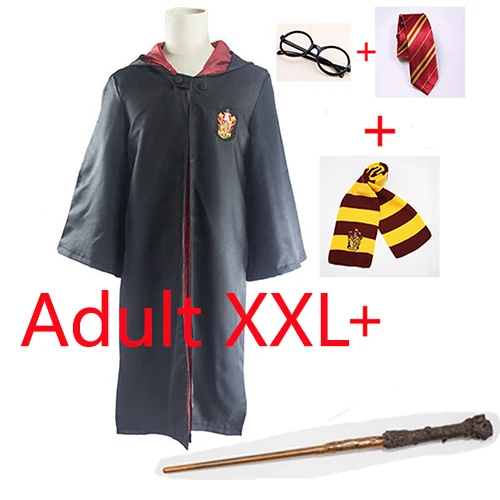 Adult XXL Волшебная палочка Ravenclaw Gryffindor Hufflepuff Slytherin, волшебная палочка для косплея, костюмы робы, накидка на Хэллоуин, рождественский подарок - Цвет: Adult XXL