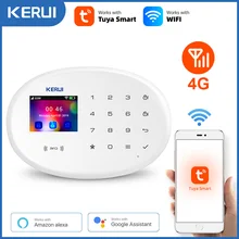 KERUI-sistema de alarma de seguridad inteligente W20, dispositivo inalámbrico con WIFI 4G, GSM, Panel táctil TFT de 2,4 pulgadas, RFID, alarma antirrobo