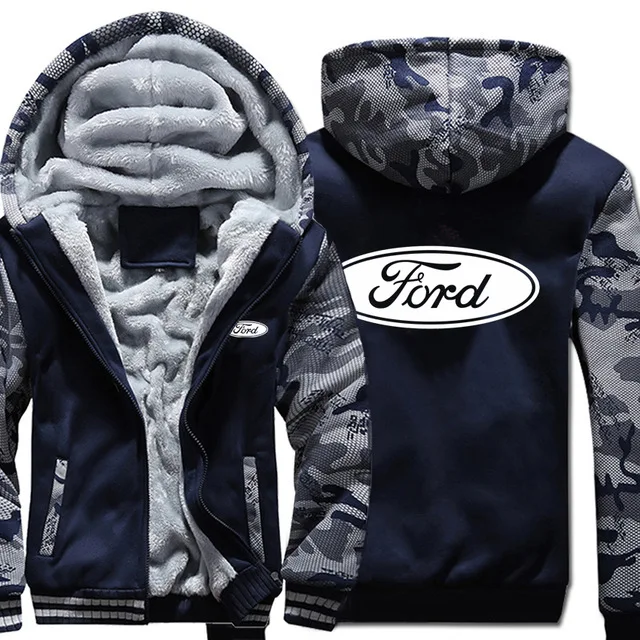 Для Ford толстовки зимняя камуфляжная куртка с рукавом Мужская Флисовая зимняя унисекс Повседневная шерстяная подкладка флисовая мужская куртка толстовки пуловер - Цвет: 3